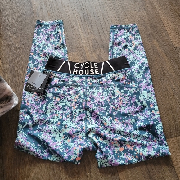 Marika Pants - NWT Cycle House Marika Techno Lite Leggings - Medium - Blue Purple Aqua Tie Dye